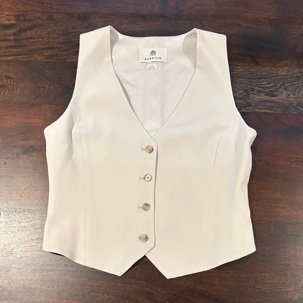 Babaton Deniro Vest - Mirror Crepe